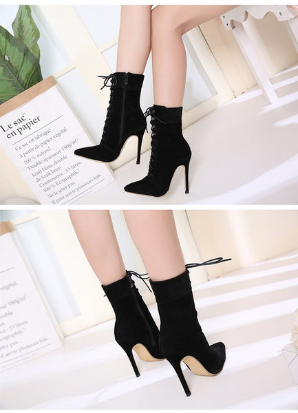 Prim- Sleek, black, above the ankle booties