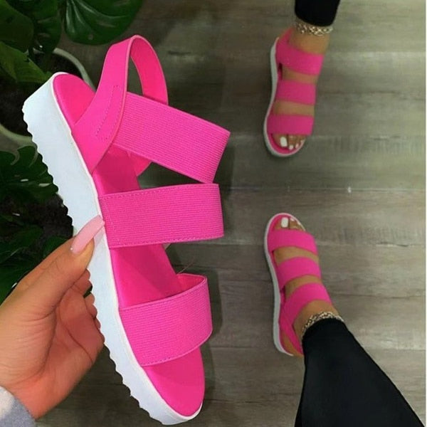 Martine- Cross strap flat slides