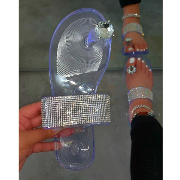 Evelyn- Blinged out thong sandals